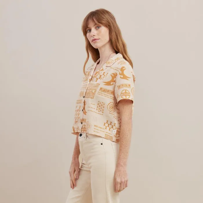 Shirts Women Roark Idle Camp Shirt Hinano Golden