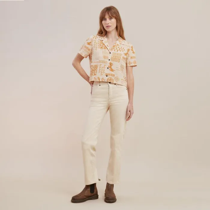 Shirts Women Roark Idle Camp Shirt Hinano Golden