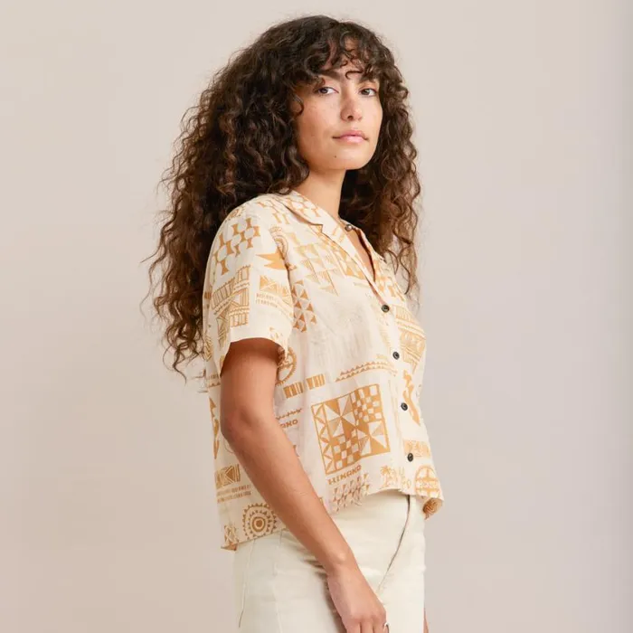 Shirts Women Roark Idle Camp Shirt Hinano Golden