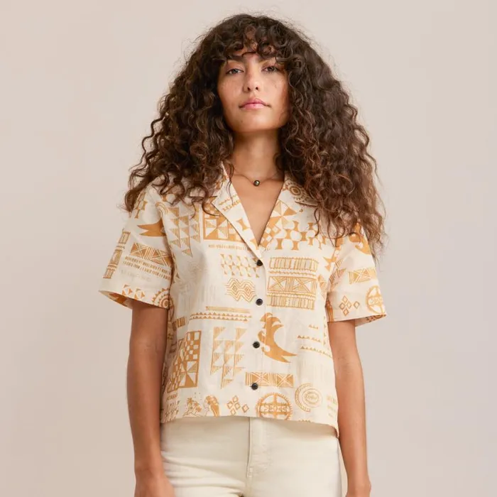 Shirts Women Roark Idle Camp Shirt Hinano Golden