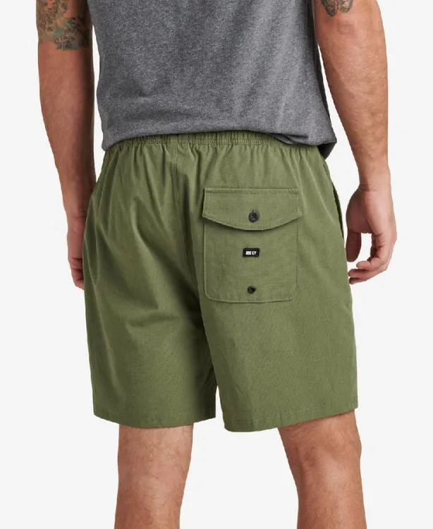 Shorts and Board Shorts Men REEF Fields Elastic Waist Walk Short 17034 Olivine