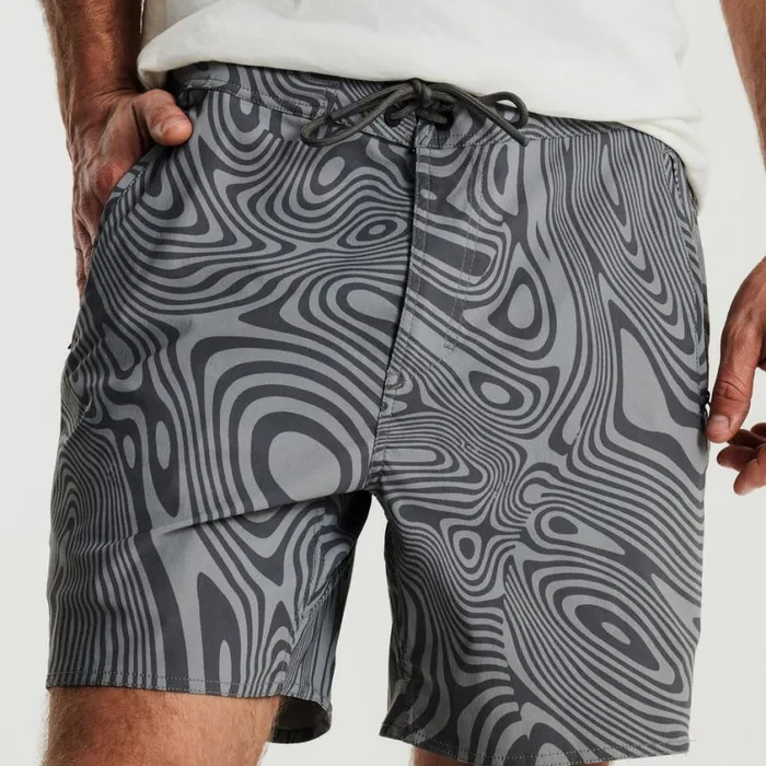 Shorts Men Roark Layover Trail Shorts 17034 Grey Psychedelic