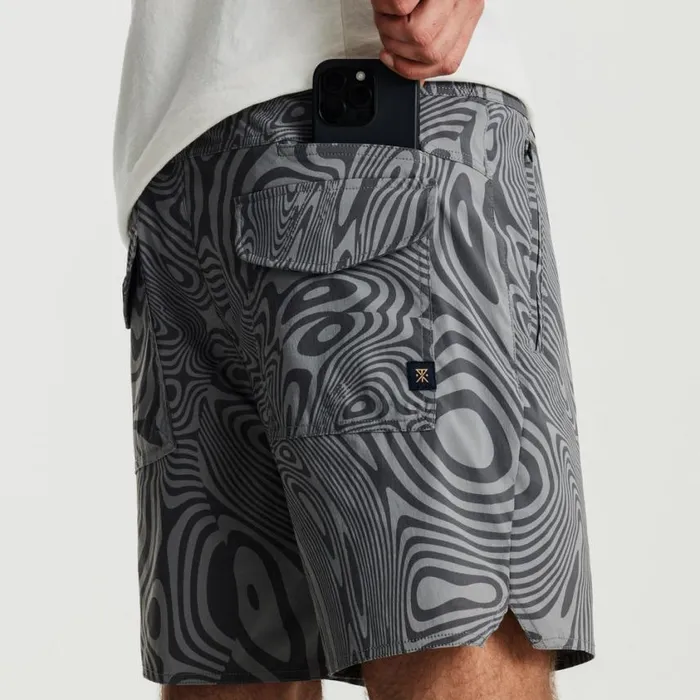 Shorts Men Roark Layover Trail Shorts 17034 Grey Psychedelic
