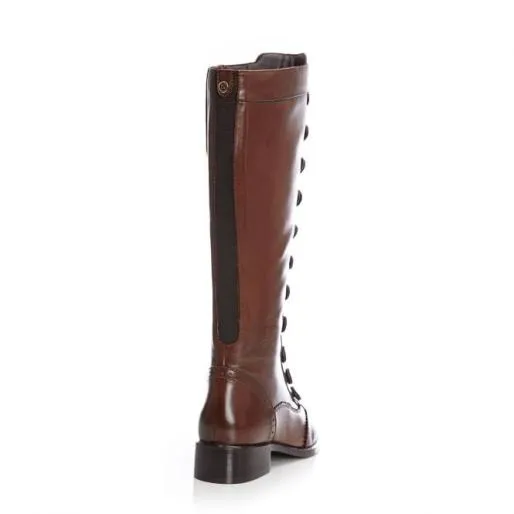Sidnee Tan Leather Women Moda In Pelle Knee High Boots Sidnee Tan Leather Women Moda In Pelle Knee High Boots