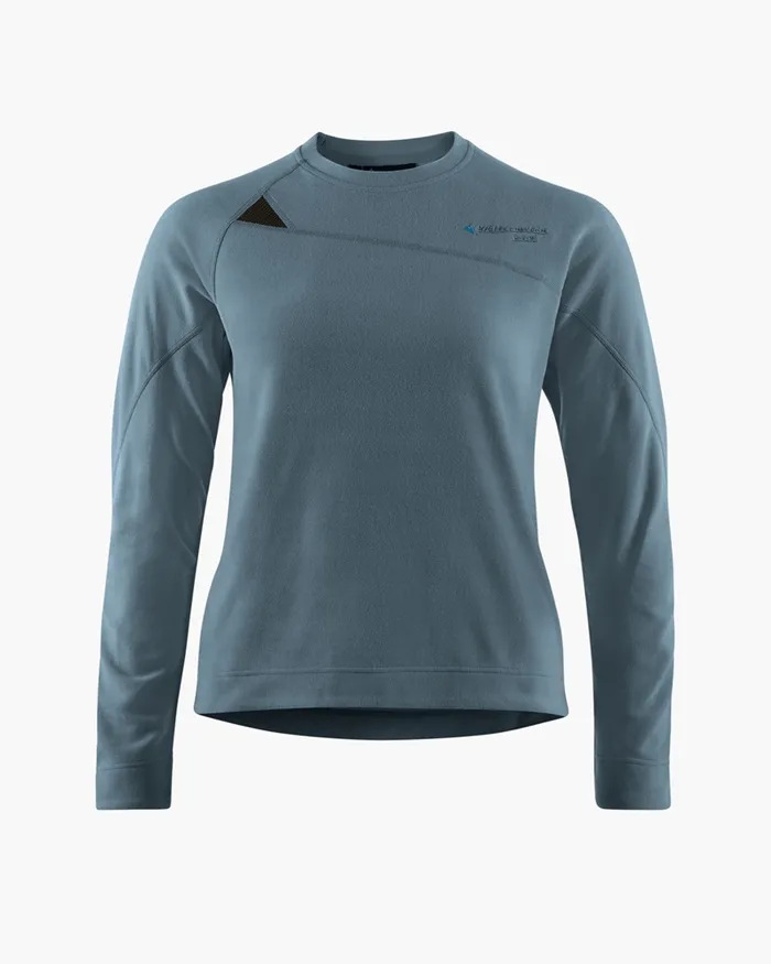 Sigyn Crew Sweater Thistle Blue Women Klttermusen Fleeces and Sweaters