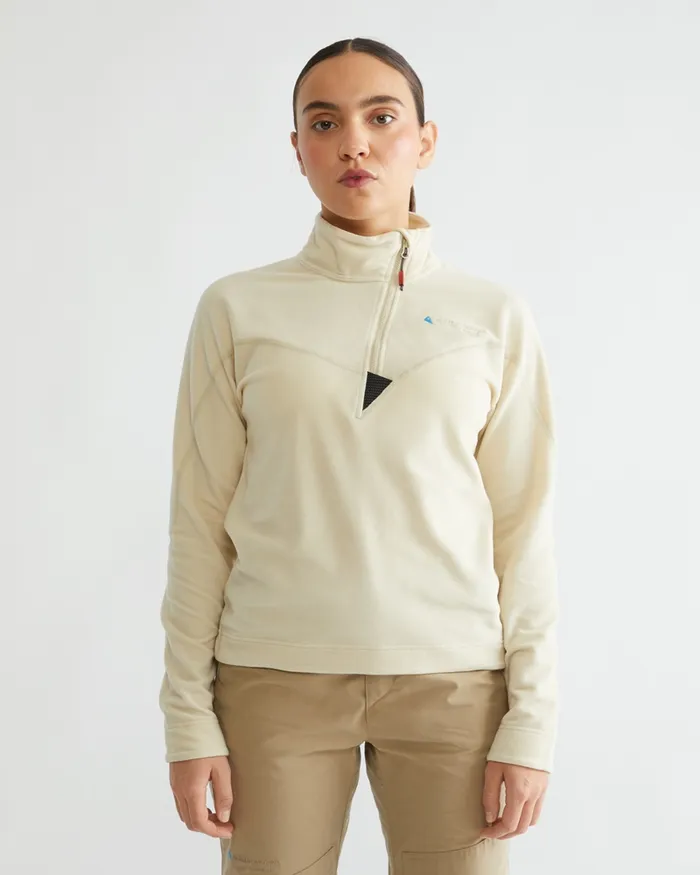 Sigyn Half Zip Sweater Amber Gold Women Klttermusen Fleeces and Sweaters