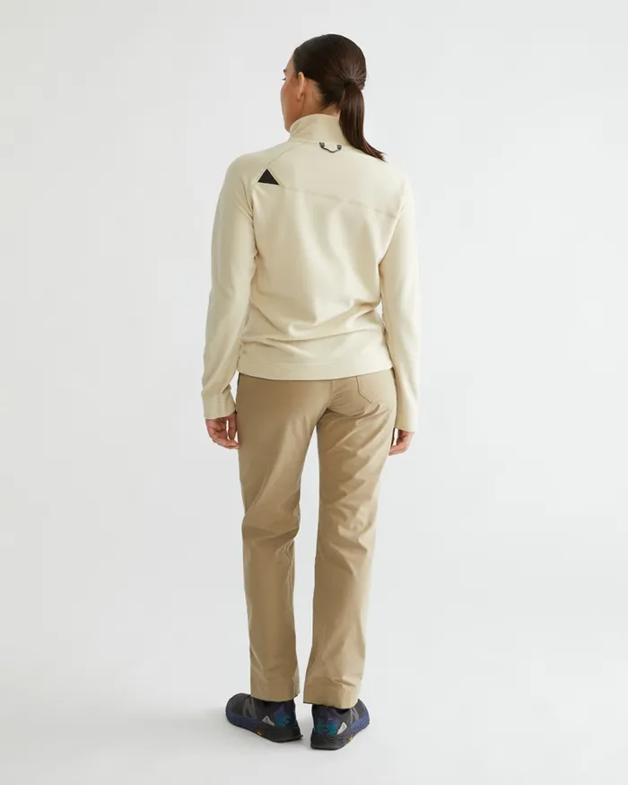 Sigyn Half Zip Sweater Amber Gold Women Klttermusen Fleeces and Sweaters
