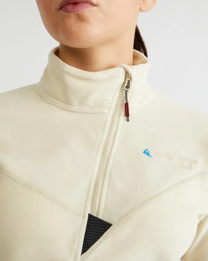 Sigyn Half Zip Sweater Amber Gold Women Klttermusen Fleeces and Sweaters