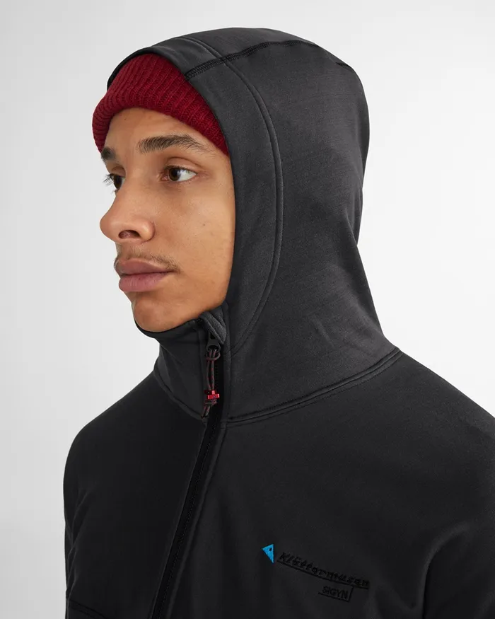 Sigyn Hooded Zip Raven Men Klttermusen Fleeces and Sweaters