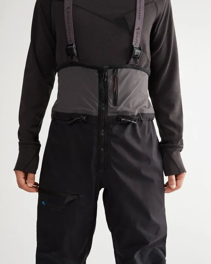 Skade 20 Salopette Pants Black Men Klttermusen Waterproof Pants
