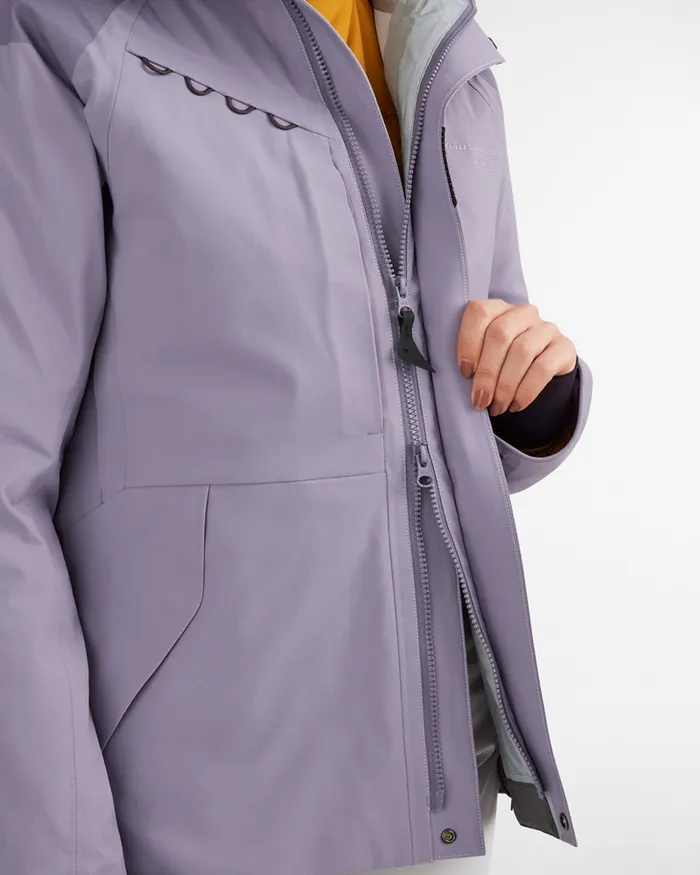 Skirner Cutan Jacket Amber Gold Women Klttermusen Waterproof Jackets