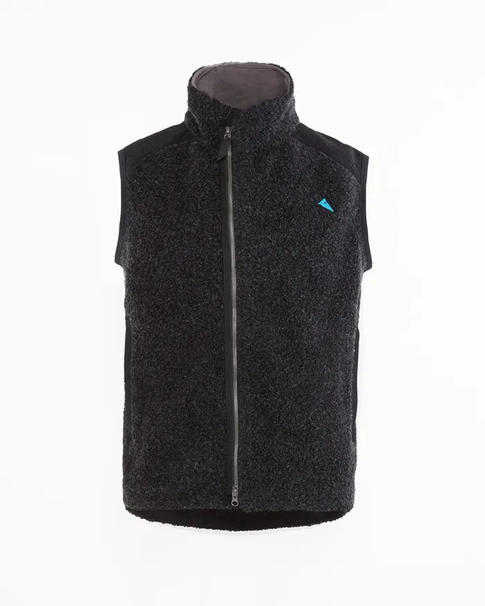Skoll Durable Wool Vest Charcoal Men Klttermusen Vests