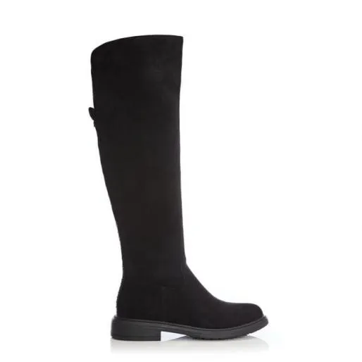 Skyla Black Alcantara Women Moda In Pelle Black Boots Skyla Black Alcantara Women Moda In Pelle Black Boots