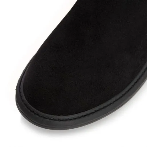 Skyla Black Alcantara Women Moda In Pelle Black Boots Skyla Black Alcantara Women Moda In Pelle Black Boots