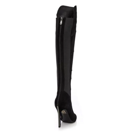 Stradi Black Suede Women Moda In Pelle Black Boots Stradi Black Suede Women Moda In Pelle Black Boots