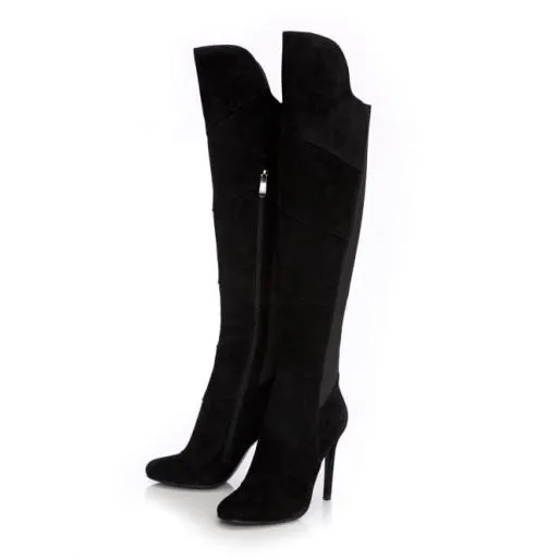 Stradi Black Suede Women Moda In Pelle Black Boots Stradi Black Suede Women Moda In Pelle Black Boots