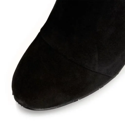Stradi Black Suede Women Moda In Pelle Black Boots Stradi Black Suede Women Moda In Pelle Black Boots
