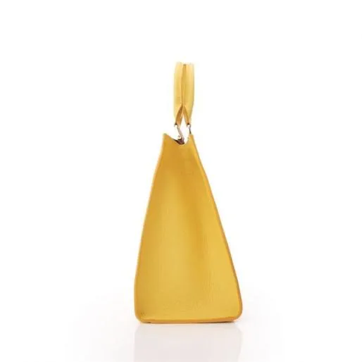 Sunshine Tote Yellow Leather Women Moda In Pelle Tote Bags Sunshine Tote Yellow Leather Women Moda In Pelle Tote Bags