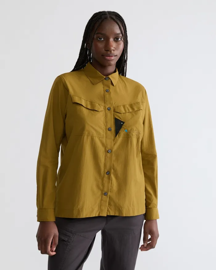 Syn Long Sleeve Shirt Juniper Green Women Klttermusen Shirts