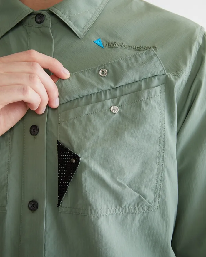 Syn Long Sleeve Shirt Juniper Green Women Klttermusen Shirts