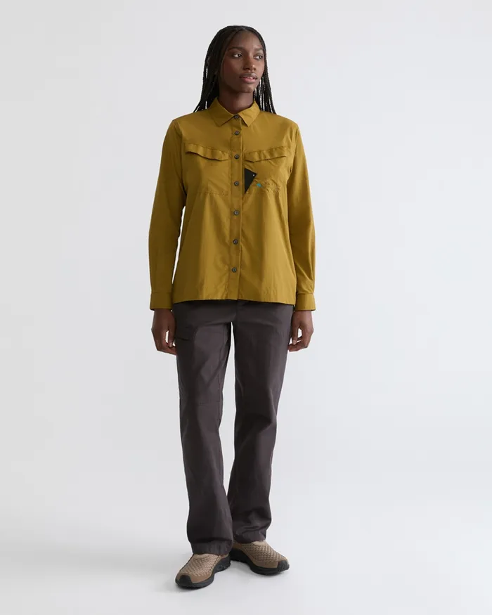 Syn Long Sleeve Shirt Juniper Green Women Klttermusen Shirts