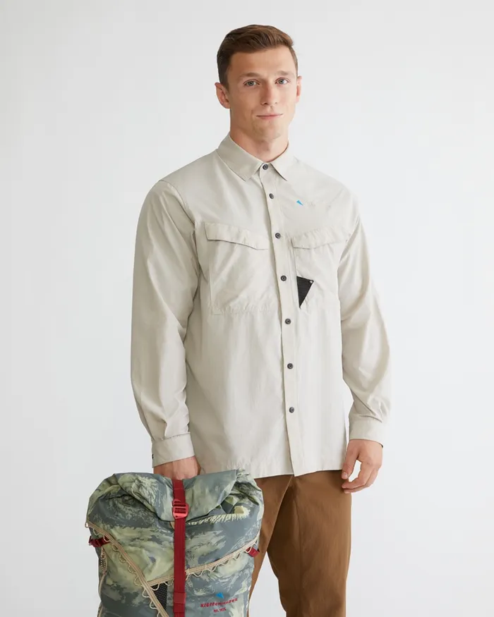 Syn Long Sleeve Shirt Silver Creme Men Klttermusen Shirts