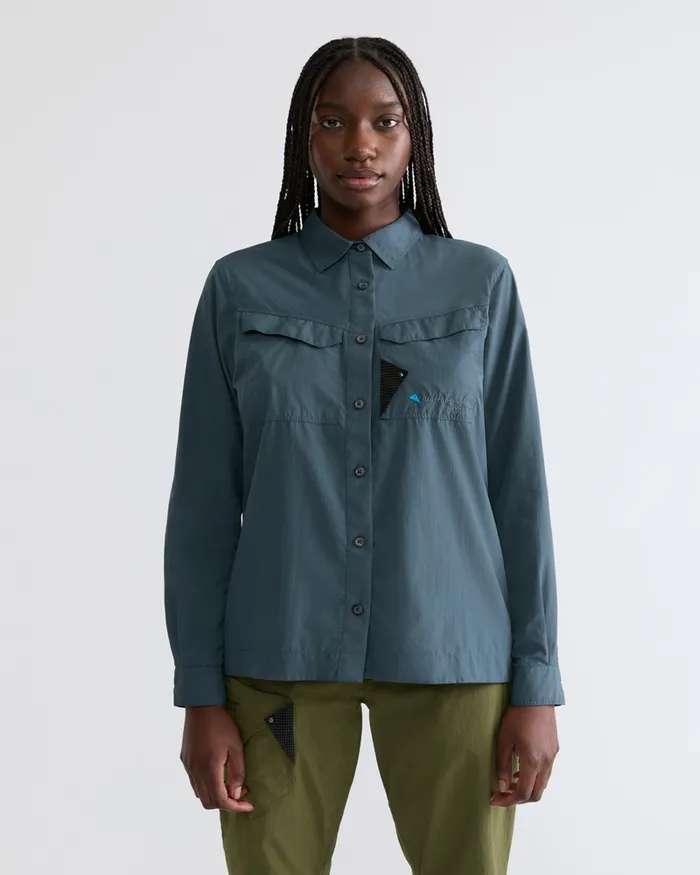 Syn Long Sleeve Shirt Thistle Blue Women Klttermusen Shirts