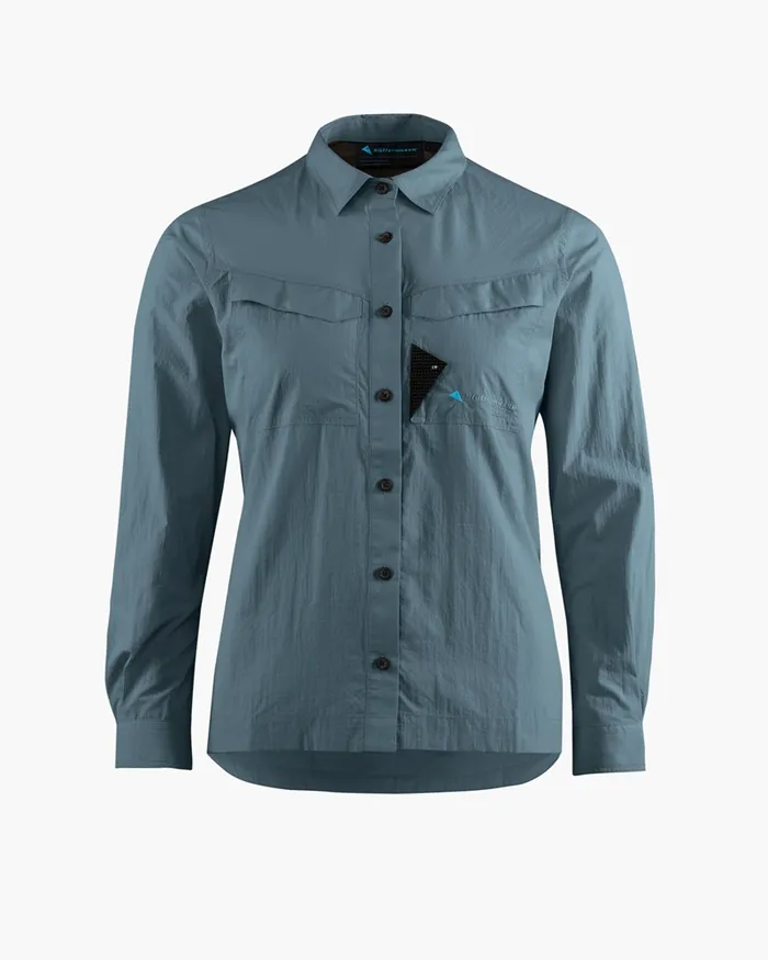 Syn Long Sleeve Shirt Thistle Blue Women Klttermusen Shirts