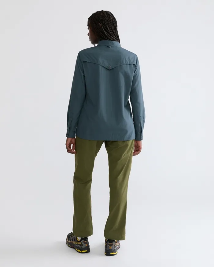 Syn Long Sleeve Shirt Thistle Blue Women Klttermusen Shirts