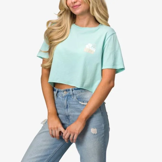 Tshirts and Tanks Women REEF Koda 18034 Crop TShirt Eggshell