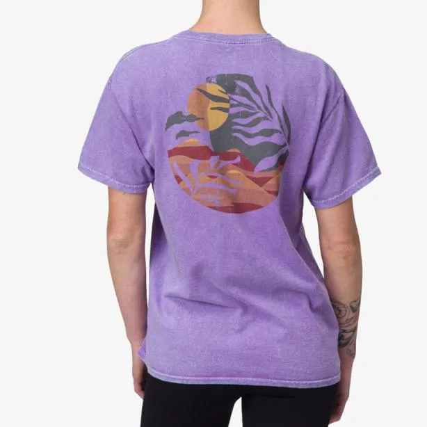 Tshirts and Tanks Women REEF Organica Short Sleeve Washed Tee Lavendar Mineral Was