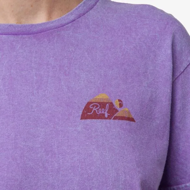 Tshirts and Tanks Women REEF Organica Short Sleeve Washed Tee Lavendar Mineral Was