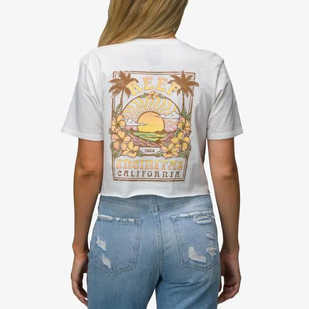 Tshirts and Tanks Women REEF Super Crop Short Sleeve TShirt Marshmellow