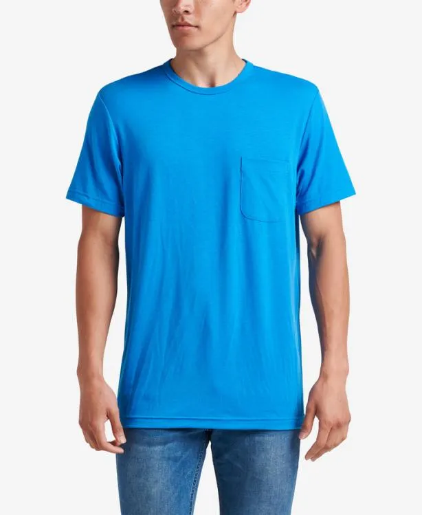 TShirts Men REEF Smith Short Sleeve Pocket TShirt French Blue