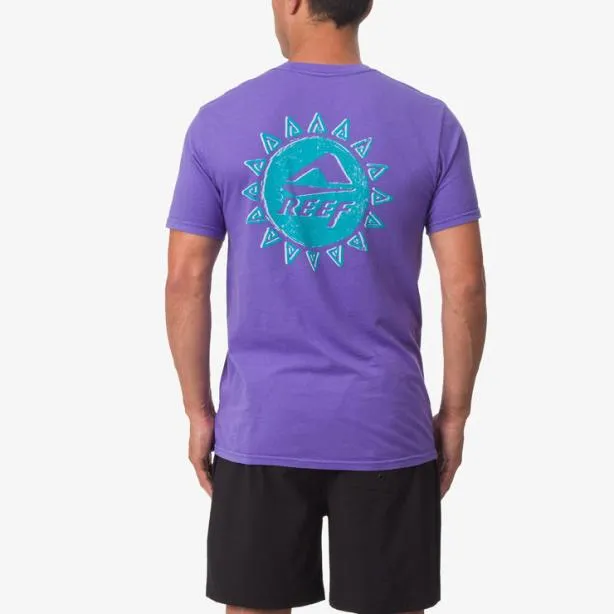 TShirts Men REEF Solana Short Sleeve TShirt Purple Lotus