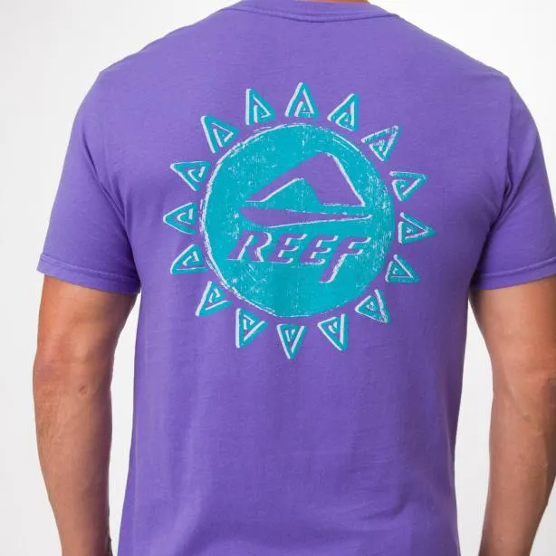 TShirts Men REEF Solana Short Sleeve TShirt Purple Lotus