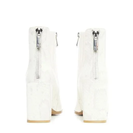 Taysha Cream Porvair Women Moda In Pelle Ankle Boots Taysha Cream Porvair Women Moda In Pelle Ankle Boots