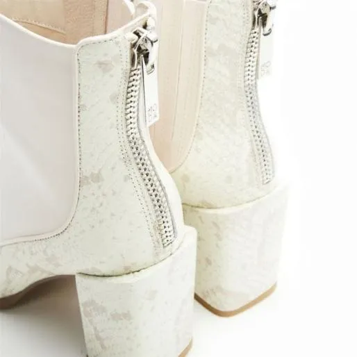 Taysha Cream Porvair Women Moda In Pelle Ankle Boots Taysha Cream Porvair Women Moda In Pelle Ankle Boots
