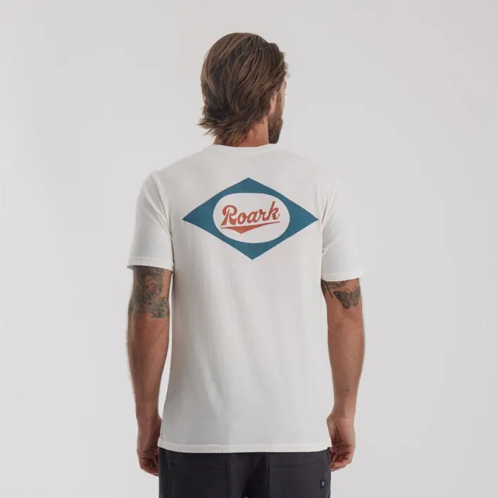 Tees Men Roark Diamond Script Premium Tee Off White