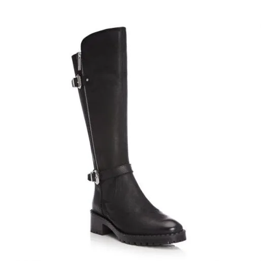 Toralia Black Nubuck Women Moda In Pelle Knee High Boots Toralia Black Nubuck Women Moda In Pelle Knee High Boots