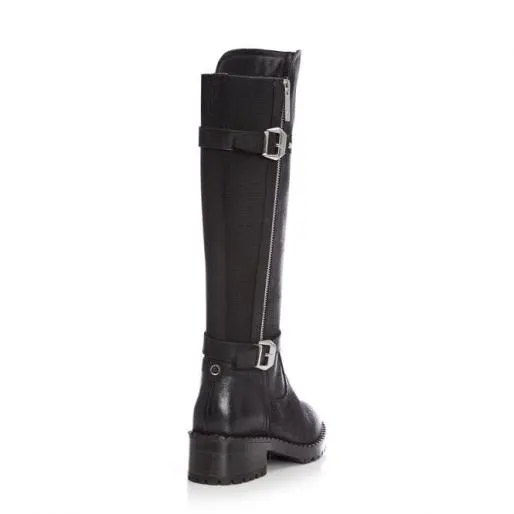 Toralia Black Nubuck Women Moda In Pelle Knee High Boots Toralia Black Nubuck Women Moda In Pelle Knee High Boots