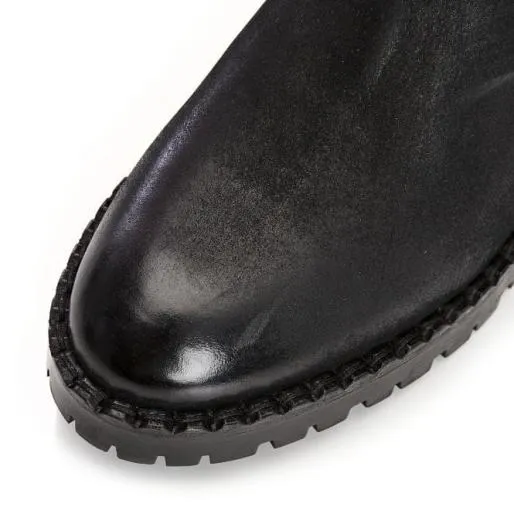 Toralia Black Nubuck Women Moda In Pelle Knee High Boots Toralia Black Nubuck Women Moda In Pelle Knee High Boots