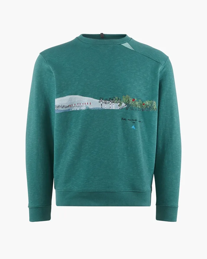Turid Crew Sweater Britta Britta MarakattLabba Deep Green Men Klttermusen Fleeces and Sweaters