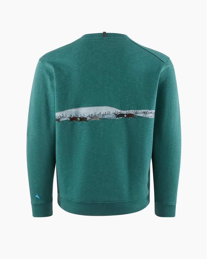 Turid Crew Sweater Britta Britta MarakattLabba Deep Green Men Klttermusen Fleeces and Sweaters