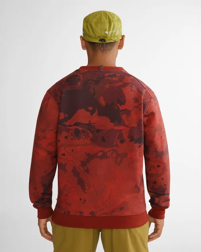 Turid Crew Sweater Off The Mountain Hypoxic Red Rose Men Klttermusen Fleeces and Sweaters