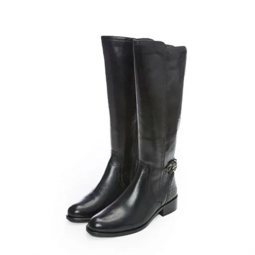 Whitley Black Leather Women Moda In Pelle Black Boots Whitley Black Leather Women Moda In Pelle Black Boots