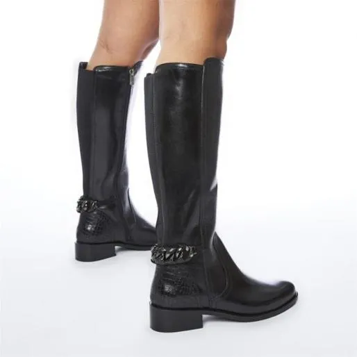 Whitley Black Leather Women Moda In Pelle Black Boots Whitley Black Leather Women Moda In Pelle Black Boots