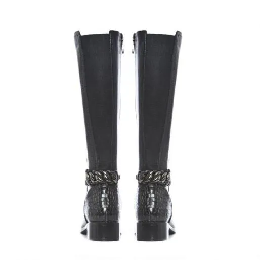 Whitley Black Leather Women Moda In Pelle Black Boots Whitley Black Leather Women Moda In Pelle Black Boots