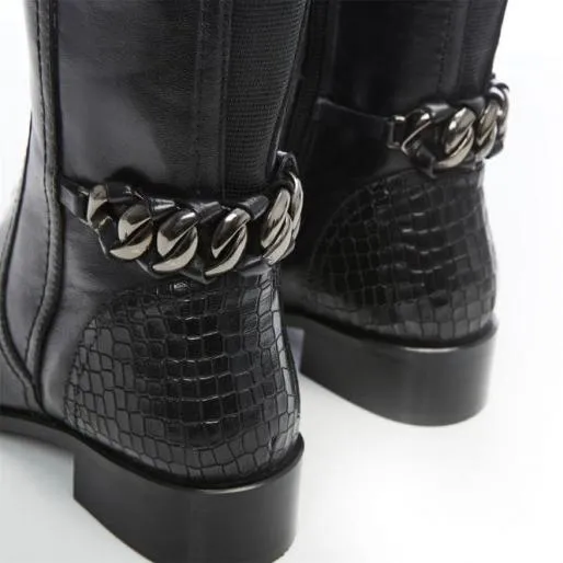 Whitley Black Leather Women Moda In Pelle Black Boots Whitley Black Leather Women Moda In Pelle Black Boots