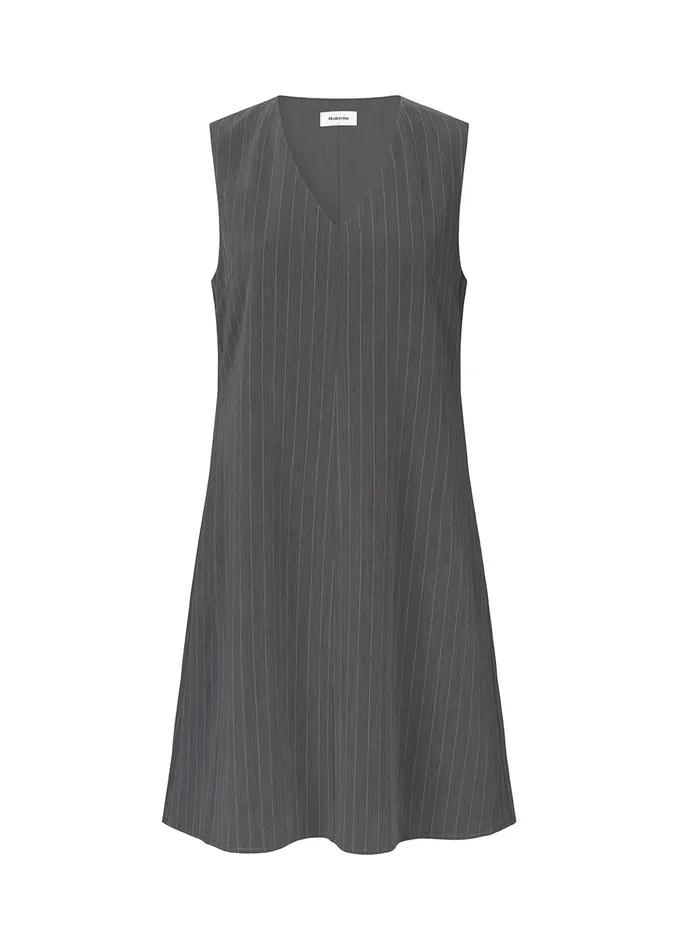 Women AbrahamMD Dress Grey Pinstripe Modstrm Dresses Women AbrahamMD Dress Grey Pinstripe Modstrm Dresses